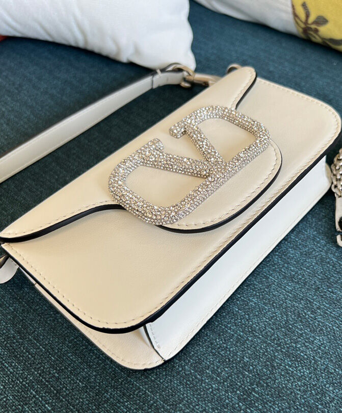 Valentino Loco Small Shoulder Bag With Jewel Logo